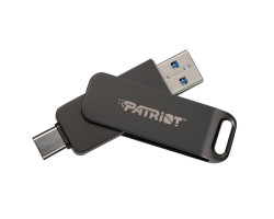 Флеш накопичувач USB 64Gb Patriot Rage R550, Black, Type-C /  USB 3.2 Gen 1, (PE64GR550DSAD)