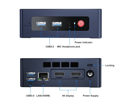 Неттоп Beelink MINI S, Black, Celeron N5095 (4x2.0-2.9 GHz), 8Gb DDR4 2933 MHz SO-DIMM, 256Gb SSD Неттоп Beelink MINI S, Black, Celeron N5095 (4x2.0-2.9 GHz), 8Gb DDR4 2933 MHz SO-DIMM, 256Gb SSD