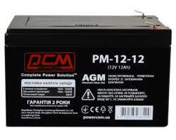 Батарея для ДБЖ 12В 12Аг PowerCom PM1212AGM 150х100х95 мм AGM