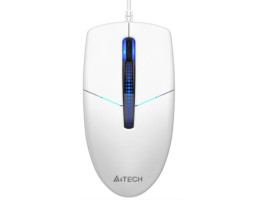Миша A4Tech N-530 White, USB, оптична, синє підсвічування, 1200 dpi, 3 кнопки, 1.5 м Миша A4Tech N-530 White, USB, оптична, синє підсвічування, 1200 dpi, 3 кнопки, 1.5 м