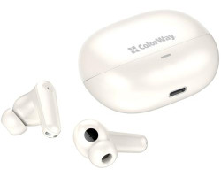 Навушники бездротові ColorWay Earbuds TWS 1, Beige, Bluetooth 5.3, мікрофон, (CW-TWS1BE)