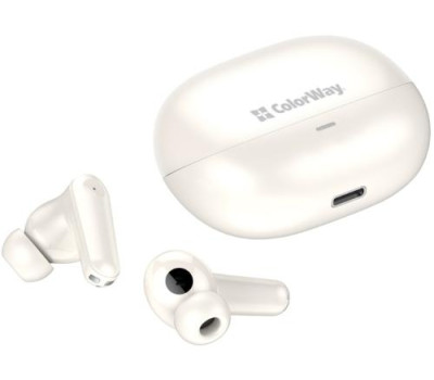 Навушники бездротові ColorWay Earbuds TWS 1, Beige, Bluetooth 5.3, мікрофон, (CW-TWS1BE)