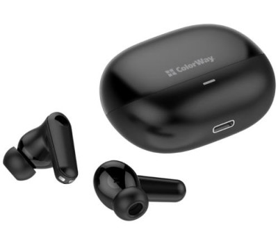 Навушники бездротові ColorWay Earbuds TWS 1, Black, Bluetooth 5.3, (CW-TWS1BK1) Навушники бездротові ColorWay Earbuds TWS 1, Black, Bluetooth 5.3, (CW-TWS1BK1)