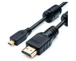 Кабель HDMI > HDMI micro 1.0m  Atcom, Black, пакет (22401)