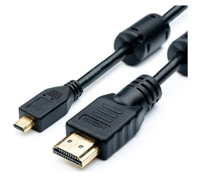Кабель HDMI > HDMI micro 1.0m Atcom, Black, пакет (22401) Кабель HDMI > HDMI micro 1.0m Atcom, Black, пакет (22401)