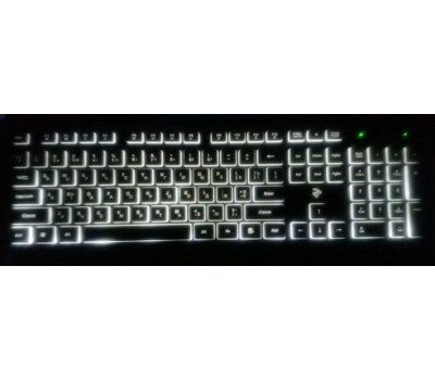 Клавіатура 2E KS120, Black, USB, біле підсвічування, 12 мультимедіа клавіш (2E-KS120UB_UA) Клавіатура 2E KS120, Black, USB, біле підсвічування, 12 мультимедіа клавіш (2E-KS120UB_UA)