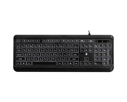 Клавіатура 2E KS120, Black, USB, біле підсвічування, 12 мультимедіа клавіш (2E-KS120UB_UA)