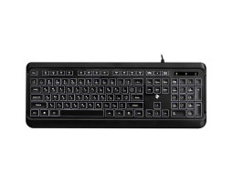 Клавіатура 2E KS120, Black, USB, біле підсвічування, 12 мультимедіа клавіш (2E-KS120UB_UA)