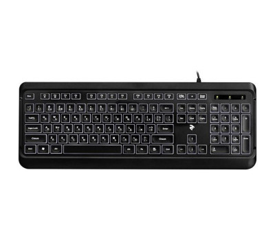 Клавіатура 2E KS120, Black, USB, біле підсвічування, 12 мультимедіа клавіш (2E-KS120UB_UA) Клавіатура 2E KS120, Black, USB, біле підсвічування, 12 мультимедіа клавіш (2E-KS120UB_UA)