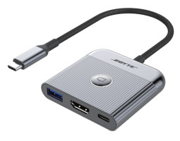 Переходник (адаптер) USB 3.1 Type-C(M) - HDMI(F) 4K/ 60Гц + USB 3.0(F) + Type-C(F) FrimeCom UC-321