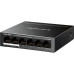 Комутатор Mercusys MS106LP, Black, LAN 10/ 100/ 1000Mb, 4 порти PoE+