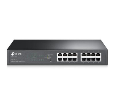 Комутатор TP-LINK TL-SG1016PE, 16хGE, загальний бюджет PoE+ 150 Вт, металевий корпус