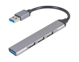 Концентратор USB 3.1 Gembird UHB-U3P1U2P3-02, 3 порти USB 2.0, порти USB 3.1, Silver