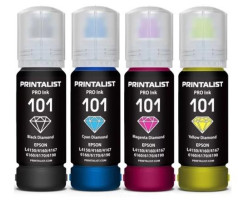 Комплект чорнил Printalist 101 для Epson L4150/ L4160/ L4167/ L6160/ L6170/ L6190, Black /  Cyan /  Magenta