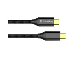 Кабель USB - 1.0m Type-C/ Type-C (папа-папа) 100 Вт, Braided Nylon (CW-CBPDCC062-BK) Кабель USB - 1.0m Type-C/ Type-C (папа-папа) 100 Вт, Braided Nylon (CW-CBPDCC062-BK)