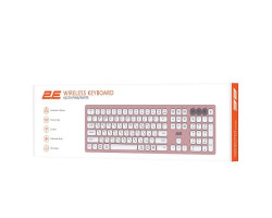 Клавіатура бездротова 2E KS270, Pink/ White, Bluetooth /  USB 2.4GHz, до 10 м, 2xAAA (2E-KS270WBPN_UA)-foto2