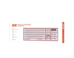 Клавіатура бездротова 2E KS270, Pink/ White, Bluetooth /  USB 2.4GHz, до 10 м, 2xAAA (2E-KS270WBPN_UA)-foto2