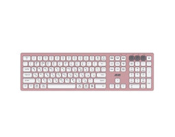 Клавіатура бездротова 2E KS270, Pink/ White, Bluetooth /  USB 2.4GHz, до 10 м, 2xAAA (2E-KS270WBPN_UA)