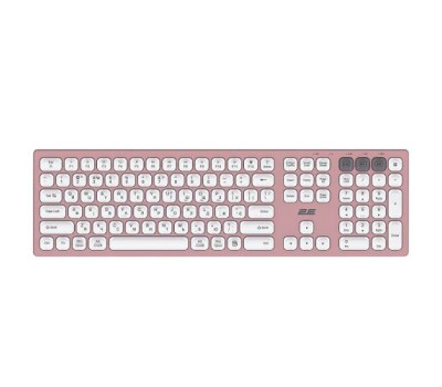 Клавіатура бездротова 2E KS270, Pink/ White, Bluetooth / USB 2.4GHz, до 10 м, 2xAAA (2E-KS270WBPN_UA) Клавіатура бездротова 2E KS270, Pink/ White, Bluetooth / USB 2.4GHz, до 10 м, 2xAAA (2E-KS270WBPN_UA)