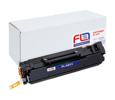 Картридж Canon 071, Black, MF272/ MF275, LBP122, 1200 стор, Free Label (FL-C071)