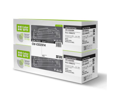 Картридж Xerox 106R02773, Black, Phaser 3020, WorkCentre 3025, 2 x 1500 стор, ColorWay, Dual Pack (C