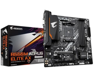 Мат.плата AM4 (B550) Gigabyte B550M AORUS ELITE AX, MicroATX