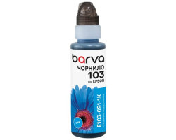 Чорнило Barva Epson 103, Cyan, для L1110/ L3100/ L3200/ L3150/ L3250/ L3550/ L5190/ L5590, 100 мл, водорозч
