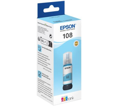 Чорнило Epson 108, Light Cyan, для L8050/ L18050, 70 мл (C13T09C54A) Чорнило Epson 108, Light Cyan, для L8050/ L18050, 70 мл (C13T09C54A)
