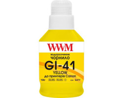 Чорнило WWM Canon G1420/ G1460/ G2420/ G2460/ G3420/ G3460, Yellow, 190 мл, водорозчинне (G41Y)