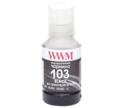 Чорнило WWM Epson 103, Black, L3100/ L3150/ L3160/ L3200/ L3250/ L3260/ L3550/ L5190, 140 мл, водорозчинне Чорнило WWM Epson 103, Black, L3100/ L3150/ L3160/ L3200/ L3250/ L3260/ L3550/ L5190, 140 мл, водорозчинне