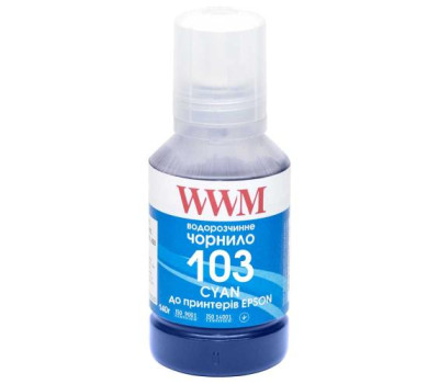 Чорнило WWM Epson 103, Cyan, L3100/ L3150/ L3160/ L3200/ L3250/ L3260/ L3550/ L5190, 140 мл, водорозчинне ( Чорнило WWM Epson 103, Cyan, L3100/ L3150/ L3160/ L3200/ L3250/ L3260/ L3550/ L5190, 140 мл, водорозчинне (
