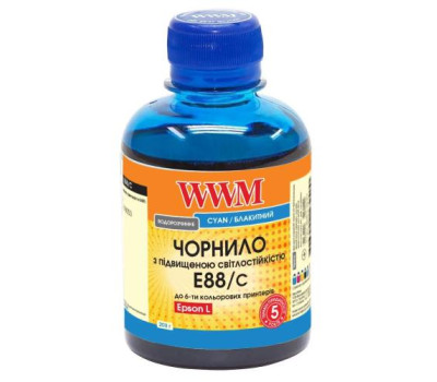 Чорнило WWM Epson 108, Cyan, L8050/ L18050, 200 мл, водорозчинне (E88/ C) Чорнило WWM Epson 108, Cyan, L8050/ L18050, 200 мл, водорозчинне (E88/ C)