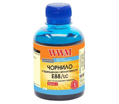 Чорнило WWM Epson 108, Light Cyan, L8050/ L18050, 200 мл, водорозчинне (E88/ LC)