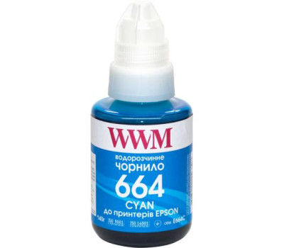 Чорнило WWM Epson L100/ 120/ 200/ 300/ 350/ 3100, Cyan, 140 мл, водорозчинне (E664C) Чорнило WWM Epson L100/ 120/ 200/ 300/ 350/ 3100, Cyan, 140 мл, водорозчинне (E664C)