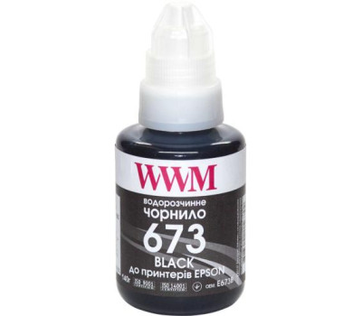 Чорнило WWM Epson L800/ L805/ L810/ L850/ L1800, Black, 140 мл, водорозчинне (E673B) Чорнило WWM Epson L800/ L805/ L810/ L850/ L1800, Black, 140 мл, водорозчинне (E673B)