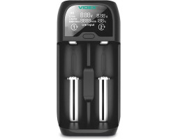 Зарядний пристрій Videx UD200, Black, універсальний, Type-C (5V/ 2A), LCD дисплей (VCH-UD200)