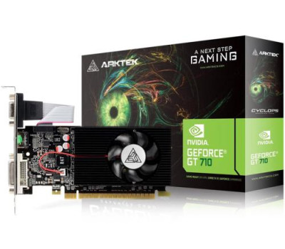 Відеокарта GeForce GT710, Arktek, 4Gb GDDR3, 64-bit, VGA/ DVI/ HDMI, 954/ 1600 MHz (AKN710D3S4GL1)