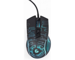 Миша Gembird MUSG-RGB-01, оптика, Black USB, 3600 DPI, підсвічування