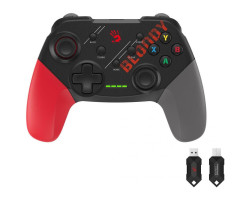 Геймпад Bloody GPW50, White/ Red/ Grey, бездротовий (USB 2.4GHz), для ПК /  PS3 /  Android