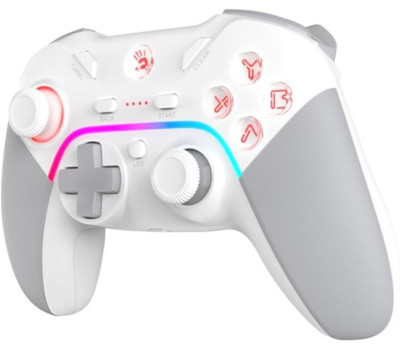 Геймпад Bloody GPW70, White/ Grey, бездротовий (USB 2.4GHz), для ПК /  PS3 /  Switch /  Android