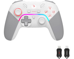 Геймпад Bloody GPW70, White/ Grey, бездротовий (USB 2.4GHz), для ПК /  PS3 /  Switch /  Android