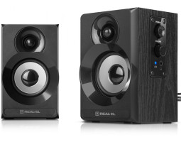 Колонки 2.0 REAL-EL S-217 Black, 2 x 6 Вт, МДФ, живлення від мережі 220V-foto2