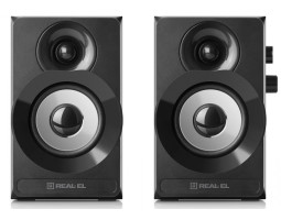 Колонки 2.0 REAL-EL S-217 Black, 2 x 6 Вт, МДФ, живлення від мережі 220V-foto3