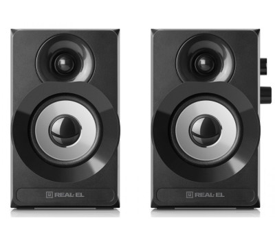 Колонки 2.0 REAL-EL S-217 Black, 2 x 6 Вт, МДФ, живлення від мережі 220V