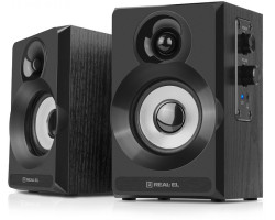 Колонки 2.0 REAL-EL S-217 Black, 2 x 6 Вт, МДФ, живлення від мережі 220V
