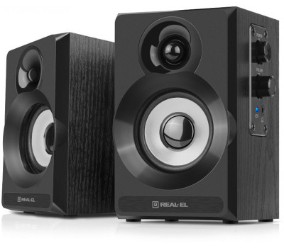 Колонки 2.0 REAL-EL S-217 Black, 2 x 6 Вт, МДФ, живлення від мережі 220V