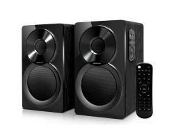 Колонки 2.0 REAL-EL S-405 Black, 2 x 4 Вт, BT, пластиковий корпус