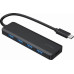 Концентратор Type-C Gembird UHB-CM-U3P4P-01, Black, 4 порти USB 3.1,USB-C, USB-C PD, пластик