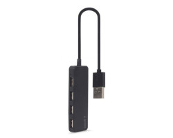 Концентратор USB 2.0 Gembird UHB-U2P4-06, 4 порти USB 2.0, пластик, чорний-foto3