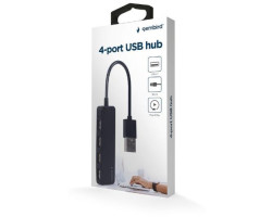 Концентратор USB 2.0 Gembird UHB-U2P4-06, 4 порти USB 2.0, пластик, чорний-foto2